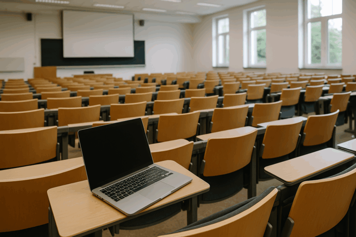Leerer Hörsaal in der Uni